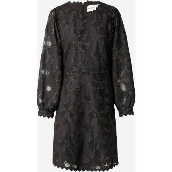 💕MUNTHE💕 Melinis Dress  ~ Black Floral Embroidered 36 EU NWT - Picture 9 of 16